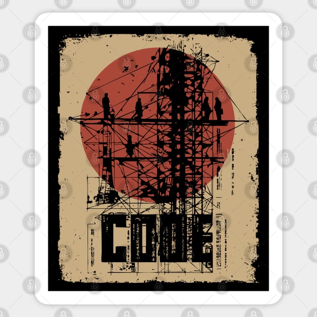 CODE – Abstract Hacker Philosophy Poster Sticker by TuncGK